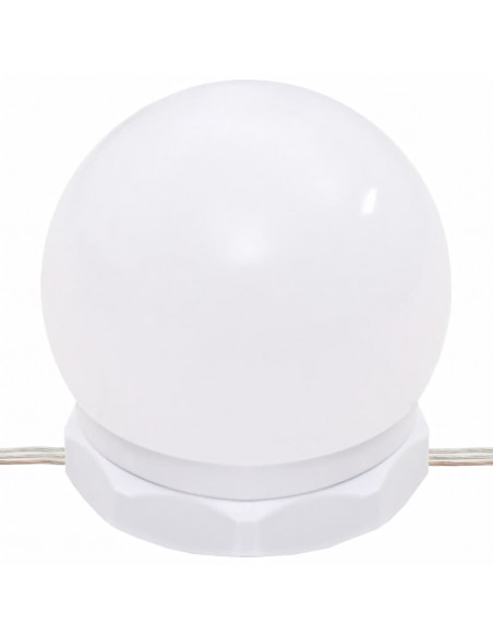 Mobile a Specchio con LED Bianco Lucido 60x31,5x62 cm
