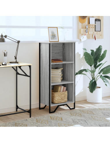 Libreria Grigio Sonoma 50x31x106 cm in Legno Multistrato