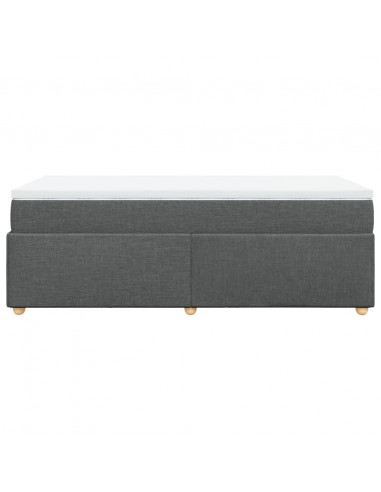 Giroletto a Molle con Materasso Grigio Scuro 80x200 cm Tessuto