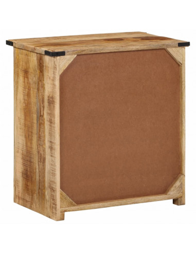 Credenza con 3 Cassetti 55x35x60 cm Legno Massello di Mango