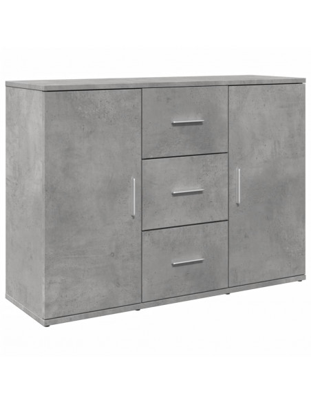 Credenza Grigio Cemento 90,5x29,5x65 cm in Truciolato