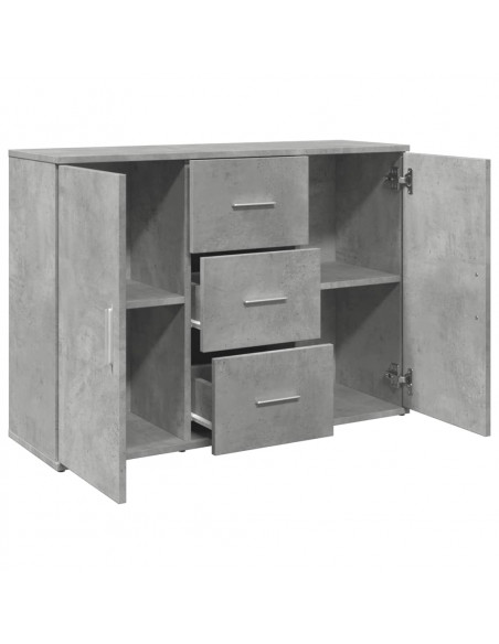 Credenza Grigio Cemento 90,5x29,5x65 cm in Truciolato