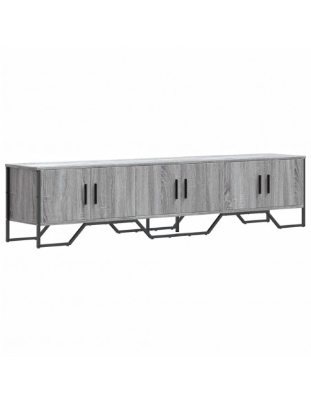 Mobile Porta TV Grigio Sonoma 180x34x41cm in Legno Multistrato