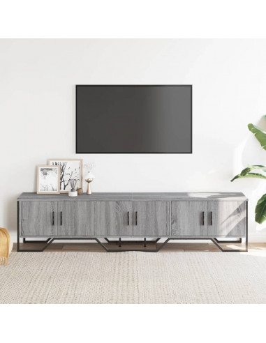 Mobile Porta TV Grigio Sonoma 180x34x41cm in Legno Multistrato