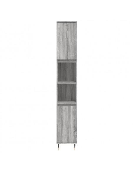Set Mobili da Bagno 3 pz Grigio Sonoma in Legno Multistrato