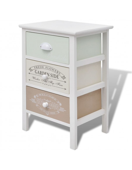 Mobile in Stile Francese con 3 Cassetti in Legno