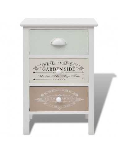 Mobile in Stile Francese con 3 Cassetti in Legno