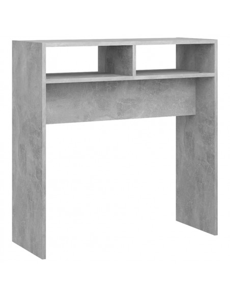 Tavolino Consolle Grigio Cemento 78x30x80cm Legno Multistrato