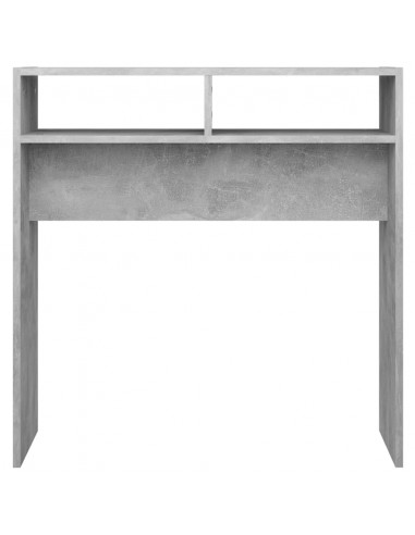 Tavolino Consolle Grigio Cemento 78x30x80cm Legno Multistrato