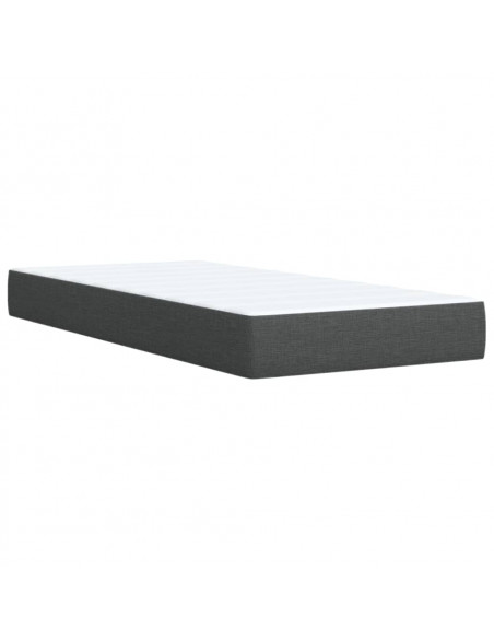 Giroletto a Molle con Materasso Grigio Scuro 90x190 cm Tessuto