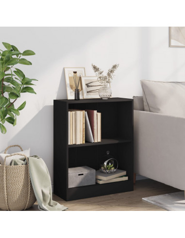 Libreria Nera 60x24x76 cm in Legno Multistrato