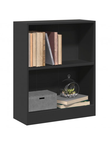 Libreria Nera 60x24x76 cm in Legno Multistrato