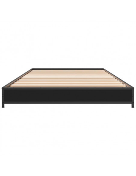 Giroletto Nero 100x200 cm in Legno Multistrato e Metallo