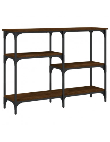 Tavolino Consolle Rovere Marrone 102x29x75 cm Legno Multistrato