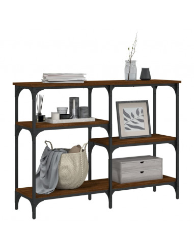 Tavolino Consolle Rovere Marrone 102x29x75 cm Legno Multistrato