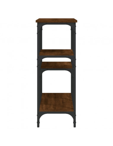 Tavolino Consolle Rovere Marrone 102x29x75 cm Legno Multistrato