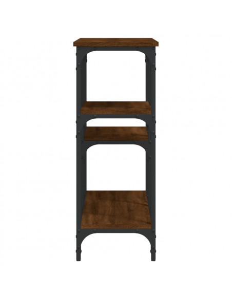 Tavolino Consolle Rovere Marrone 102x29x75 cm Legno Multistrato
