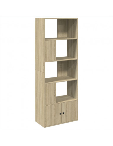 Libreria Rovere Sonoma 70x36x189 cm in Legno Multistrato