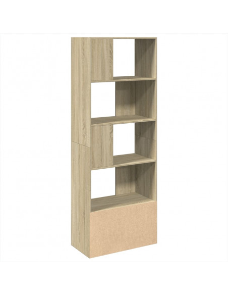 Libreria Rovere Sonoma 70x36x189 cm in Legno Multistrato