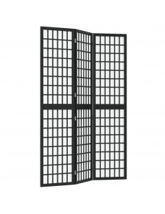 Divisorio Pieghevole 3 Pannelli Stile Giapponese 120x170cm Nero 2