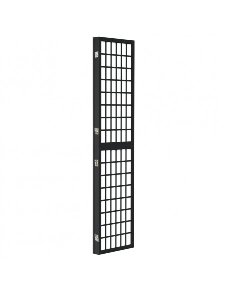 Divisorio Pieghevole 3 Pannelli Stile Giapponese 120x170cm Nero