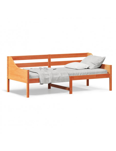 Dormeuse Marrone Cera 100x200 cm in Legno Massello di Pino