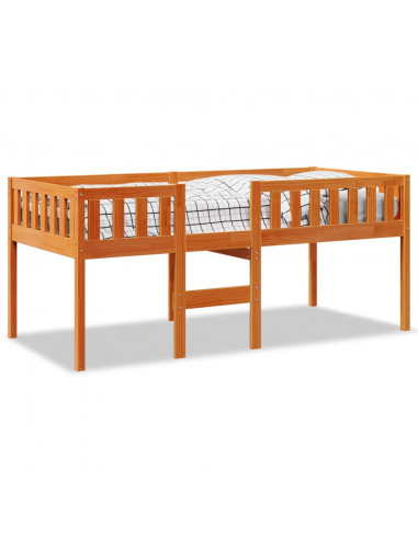 Letto Bambini senza Materasso Marrone Cera 80x200 cm Legno Pino