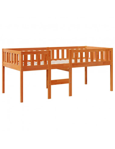 Letto Bambini senza Materasso Marrone Cera 80x200 cm Legno Pino