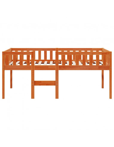 Letto Bambini senza Materasso Marrone Cera 80x200 cm Legno Pino