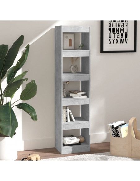 Libreria/Divisorio Grigio Cemento 40x30x166 cm