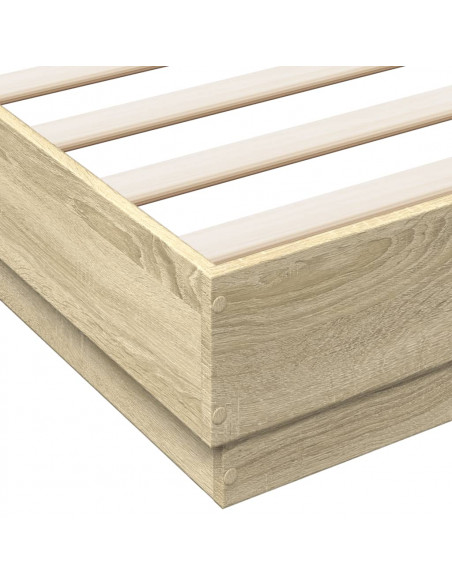 Giroletto con Luci LED Rovere Sonoma 140x190 cm