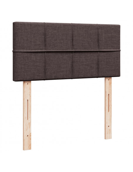 Giroletto a Molle con Materasso Marrone Scuro 90x190cm Tessuto