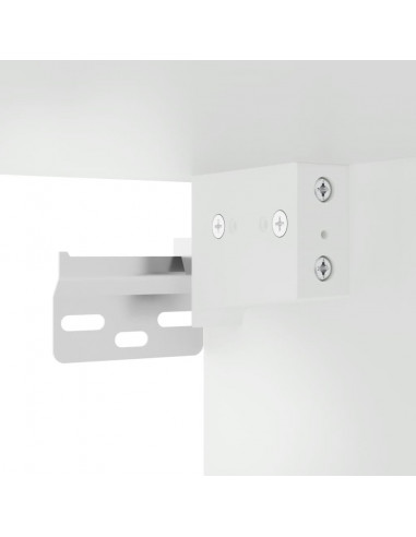 Mobile a Muro con Ante in Vetro Bianco 68x37x68,5 cm