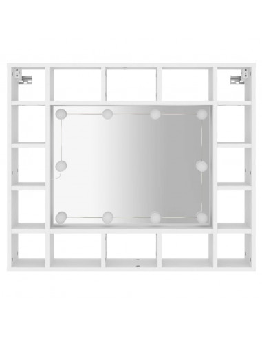 Mobile a Specchio con LED Bianco 91x15x76,5 cm