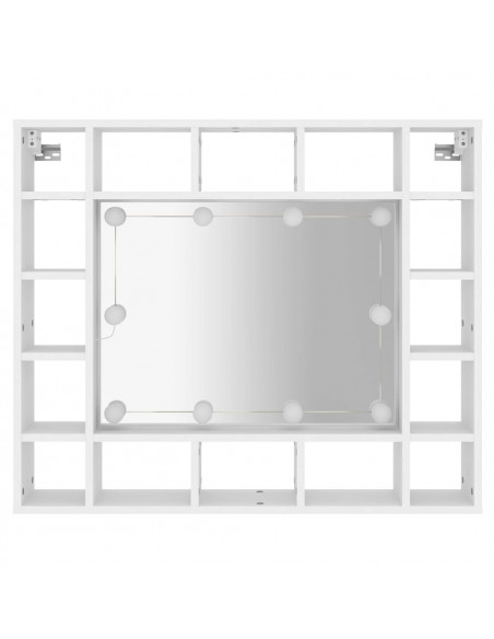 Mobile a Specchio con LED Bianco 91x15x76,5 cm