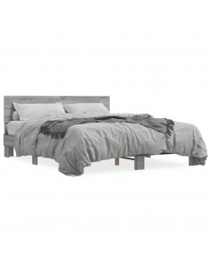 Giroletto Grigio Sonoma 150x200 cm in Legno Multistrato Metallo 2