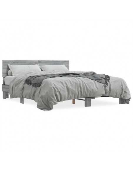 Giroletto Grigio Sonoma 150x200 cm in Legno Multistrato Metallo