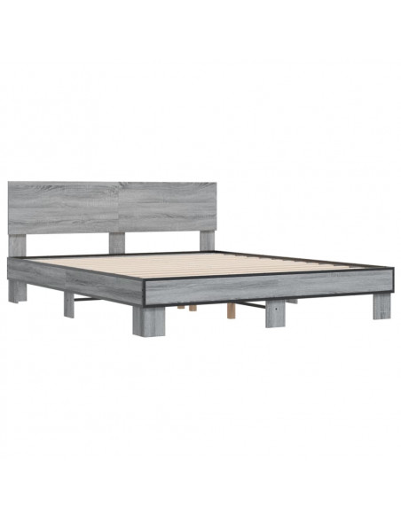 Giroletto Grigio Sonoma 150x200 cm in Legno Multistrato Metallo