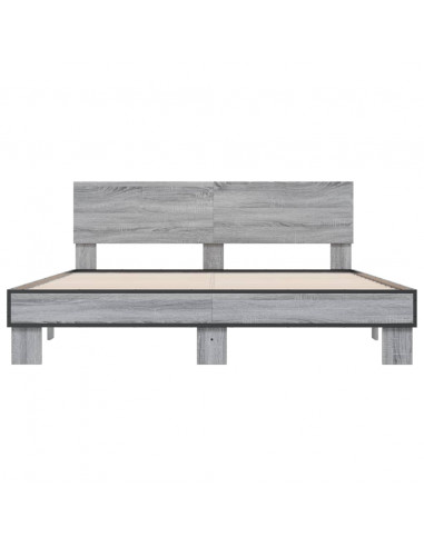 Giroletto Grigio Sonoma 150x200 cm in Legno Multistrato Metallo