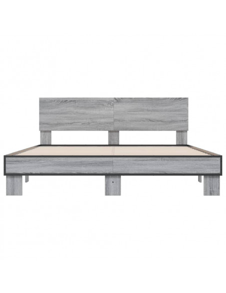 Giroletto Grigio Sonoma 150x200 cm in Legno Multistrato Metallo
