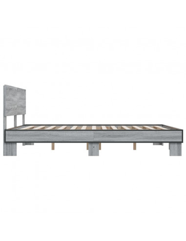 Giroletto Grigio Sonoma 150x200 cm in Legno Multistrato Metallo