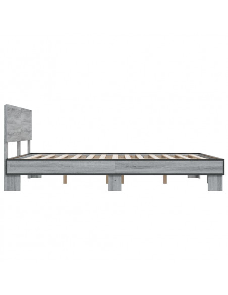 Giroletto Grigio Sonoma 150x200 cm in Legno Multistrato Metallo