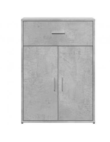 Credenze 2 pz Grigio Cemento 60x30x84 cm in Legno Multistrato