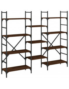 Libreria Rovere Marrone 160x28,5x136,5 cm in Legno Multistrato 2