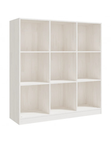 Libreria/Divisorio Bianco 104x33,5x110 cm in Massello di Pino