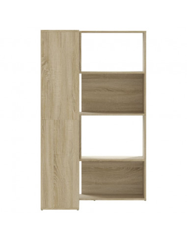 Libreria Angolare 4Ripiani Rovere Sonoma 85x85x140cm Truciolato