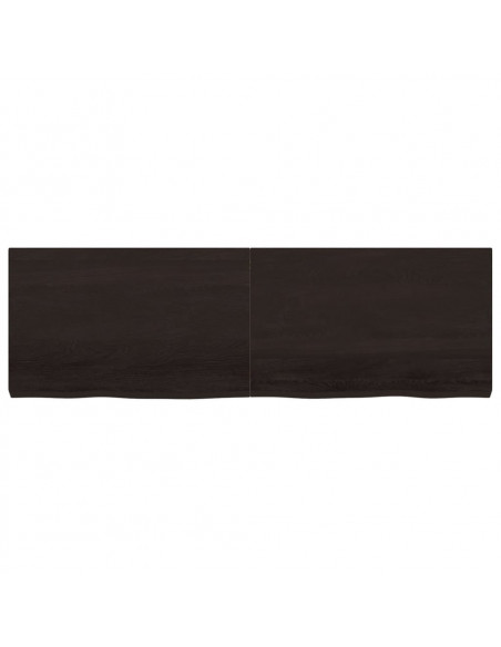 Piano Bagno Marrone Scuro 160x50x(2-6)cm Legno Trattato