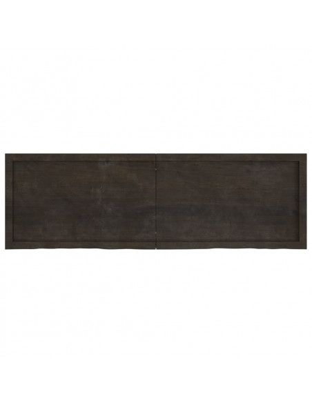 Piano Bagno Marrone Scuro 160x50x(2-6)cm Legno Trattato