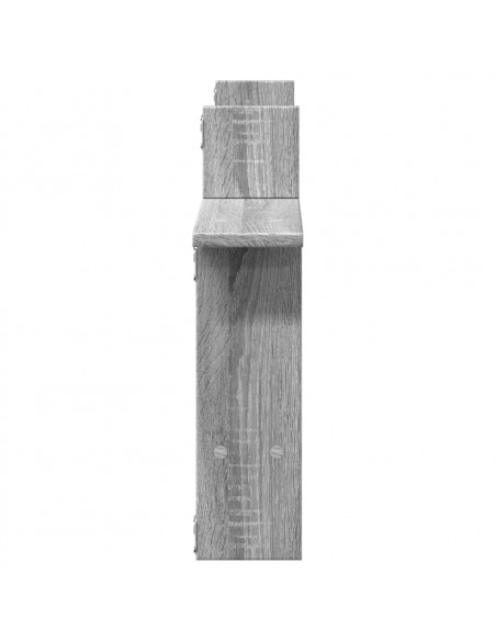 Mensole a Parete 2pz Grigio Sonoma 50x12x50 cm in Truciolato