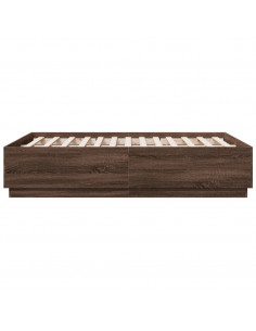 Giroletto Luci LED Rovere Marrone 140x190 cm Legno Multistrato 2